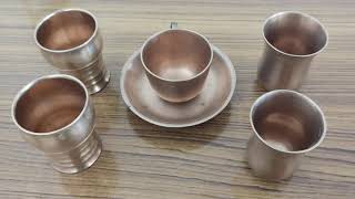 #Traditional things made of    # bronze # teacup \u0026 tumblers. # பாரம்பரியமான எங்கள் வீட்டு பொருள்கள்