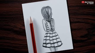 How to Draw a GIRL with a Pencil for beginners