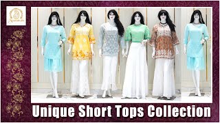 Unique Short Tops Collection | Meenakshi Lucknow Chikan Works | Free Shipping in Hyderabad