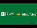 How to Convert Excel to HTML table online?
