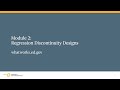 WWC Regression Discontinuity Design Training, Module 2: Regression Discontinuity Designs