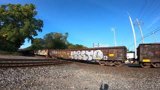 CSX Engine 3079 Hauling Freight Northbound Through Romulus - Michigan