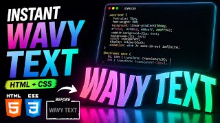 Want pro animations? Create Wavy Text using HTML/CSS
