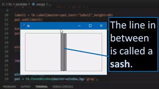 TkInter's Frame and PanedWindow widget