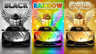 Choose Your Gift😎🎁😁 3 gift box challenge|| Rainbow Gold or Black 💛🌈🌈🖤