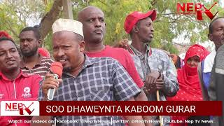 Wakilka dumarka ismamulka Wajeer Fatuma Gedi Kabambay oo ololeheda siyaasadeed geysay deganka Gurar