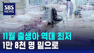 11월 출생아 역대 최저…1만 8천 명 밑으로 / SBS