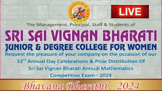 Sri Sai Vignan Bharti College For Women 32nd Annual Day Celebrations 2024 LIVE