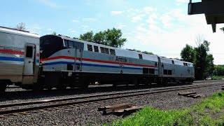 [HD] Amtrak P048 With AMTK 145 “Phase III Heritage” Trailing - Fairport, NY