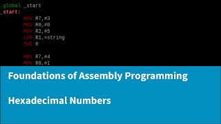 Foundations of Assembly Programming - Hexadecimal Numbers