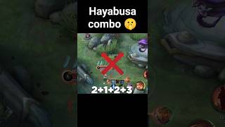 Hayabusa combo tutorial | unknown 🔥 | mobile legends | Hayabusa #mobilelegend #shorts  #hayabusa