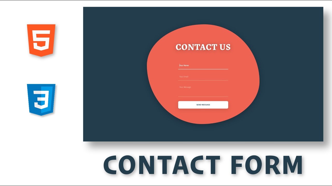 Contact Form With HTML And CSS, CSS Animations - YouTube