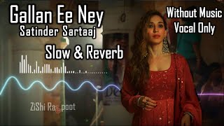 Gallan Ee Ney Satinder Sartaaj Slow and Reverb Without Music Vocals Only