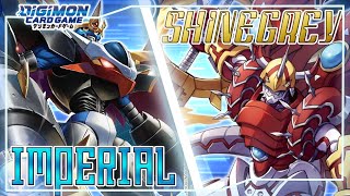 Imperialdramon (Blue/Green) VS ShineGreymon (Yellow/Red) | BT13 | Digimon TCG Gameplay