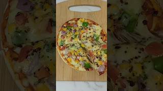 How to make pizza with readymade pizza base without oven | Pizza In Kadai #short