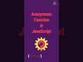 anonymous function in javascript | #javascript tutorial in 1 minutes #coding #programming