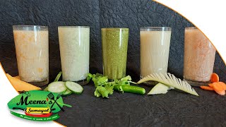 5 Types of Flavoured Buttermilk | Summer Drink Recipes | Healthy and Tasty Flavoured Buttermilk