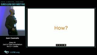 2018 EuroLLVM Developers’ Meeting: J. Caamaño “Easy::Jit: Compiler-assisted library to enable ...”
