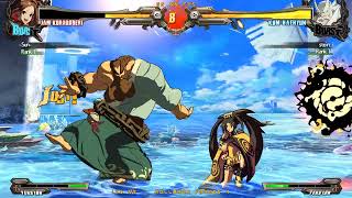 GGXrd Rev2.1 horrible tick throw sequence that somehow worked