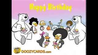 Funky Penguin Birthday eCard