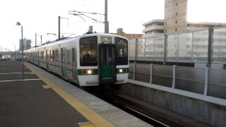 東北本線719系 長町駅到着 JR-East 719 series EMU