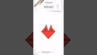 Valentine heart Origami. Paper Crafts #Shorts