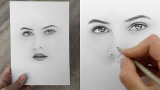 Drawing a minimalistic Portrait with Graphite Pencils