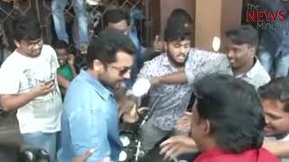 Watch: Suriya’s brush with fan frenzy at a theatre, here’s what he did to escape