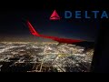 Delta Air Lines Airbus A321 Night Landing in Dallas/Fort Worth (DFW)