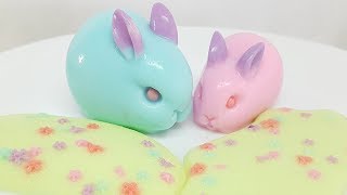 วุ้นแฟนซี I สอนทำวุ้นกระต่ายอุ๋ง พร้อมสนามหญ้า น่ารักๆ แฟนซีมากๆ! - Bunny Jelly