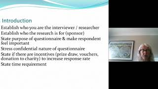 Dissertation Designing and planning a questionnaire