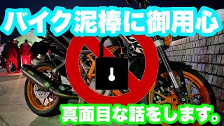 【防犯】バイクの盗難対策について【モトブログ】