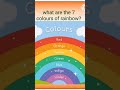 gk quiz gk questions what are the seven colours of rainbow 7 colours of rainbow rainbow colour names