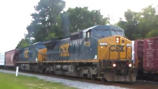 CSX 7735 and CSX 591 leads a Manifest through Apex