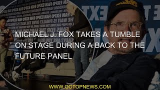 Michael J. Fox is on stage during a return panel