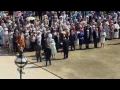 Queen Elizabeth meets with the guests at her Royal Garden Party