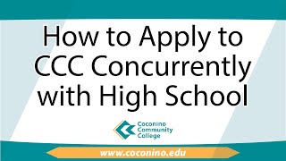 How to apply to CCC concurrently with high school courses