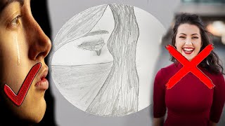 Сrying girl drawing | circle drawing for beginners | رسم بنات کیوت بالرصاص خطوة بخطوة للمبتدئین