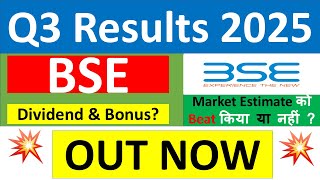 BSE Q3 results 2025 | BSE results today | BSE Share News | BSE Share latest news |BSE share dividend