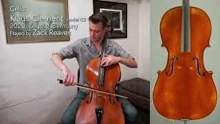 Klaus Clement cello, model C3, 2020, Leipzig, GERMANY / Zack Reaves / at the Metzler Violin Shop