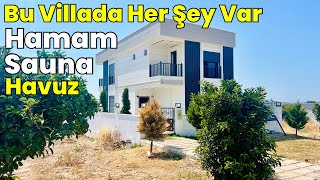 ‼️Satıldı‼️Didimde Hamamlı Saunalı Deniz Manzaralı Harika Villa E-783