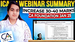 ICAI BOS Hinted Important Topics To CRACK CA Foundation Jan 25 Exams🔥ICAI WEBINAR | CA Learners