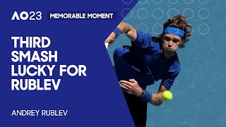 Third Smash Lucky for Rublev | Australian Open 2023