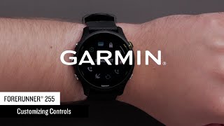 Support: Customizing Controls on the Forerunner® 255