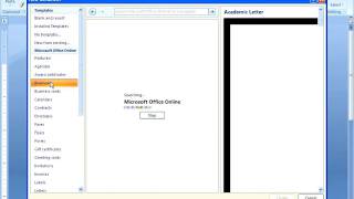 Word 2007 - Using a Template
