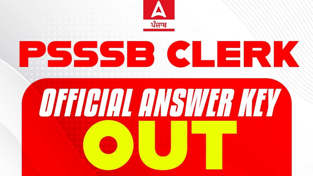 PSSSB Clerk Answer Key 2023 | PSSSB Clerk Answer Key Out - YouTube