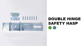 Fixed Staple Double Hinge Safety Hasp , 3-1/2\