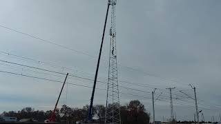 Budowa Masztu GSM Play w Łowiczu / construction of the GSM Mast Poland Lowicz