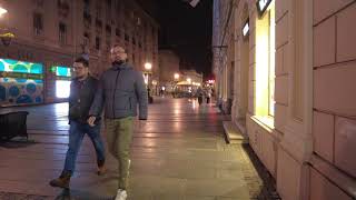 Belgrade at night time, Serbia 🇷🇸 Central Street with shops and restaurants must visit