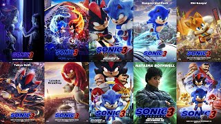 The evolution of SONIC 3 MOVIE POSTERS